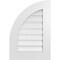 Ekena Millwork Quarter Round Top Left Surface Mount PVC Gable Vent w/ 3-1/2"W x 1"P Standard Frame, 18"W x 26"H GVPQL18X2601SF - alternate 1
